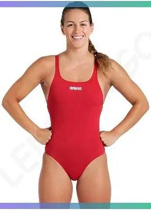 Купальник закрытый для женщин arena team swimsuit swim pro solid красный для плавания размер 42 sku_004760-450