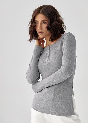 Трикотажная кофточка на пуговицах - серый цвет, one size (имеется размеры)