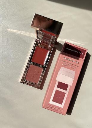 Patrick ta major headlines double-take crème & powder blush duo румʼяна
