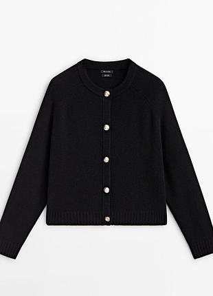 Кардиган крою реглан massimo dutti розмір м 100% вовна