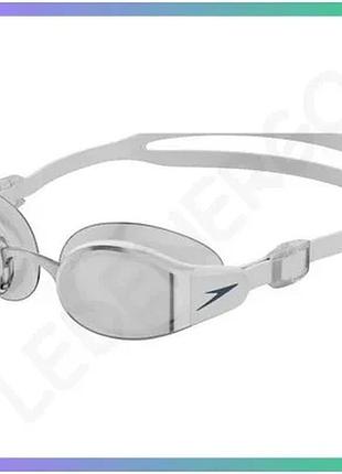 Окуляры для плавания speedo mariner pro mirror белые серые унисекс для тренировки и отдыха в воде sku_8-00237314553