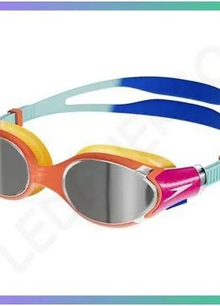 Окуляры для плавания speedo biofuse 2.0 mirror ju оранжевые голубые унисекс с поляризованными линзами sku_8-00336415944