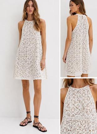 Zara платье сарафан  кроше