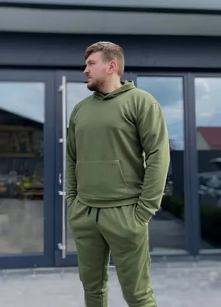 Чоловіче худі без флісу хакі