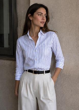 Сорочка ralph lauren в смужку рукав 3/4 з 100% бавовни