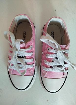 Детячие кеды converse конверс chuck taylor all star 7j238 розовые 16см