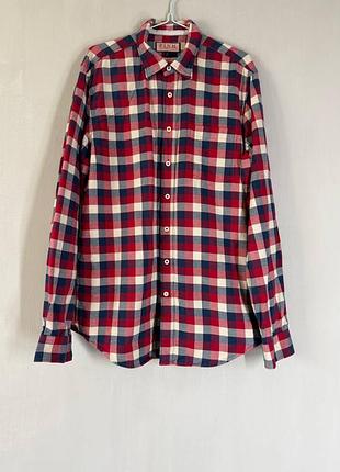 Стильная мужская рубашка в клетку thomas pink casual (размер m)