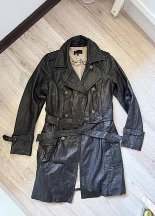 Авангард шкіряний плащ skipper
