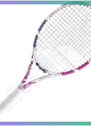 Тенісна ракетка babolat evo aero 275 г графітова для початківців і любителів зручна ракетка для тенісу sku_101517-100