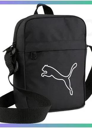 Сумка кросбоді puma plus portable 1,5l чорна для повсякденного використання з плечовим ременем унісекс sku_091182-01