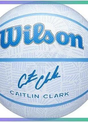 Баскетбольний м'яч wilson cc envision bskt 6 блакитний для жінок з гуми для гри в баскетбол sku_wz3022401xb6