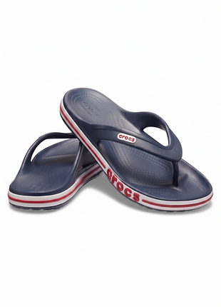 В'єтнамки crocs bayaband flip сині/сірі/чорні нові