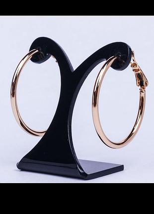 Серьги кольца классические, xuping диаметр 3 см