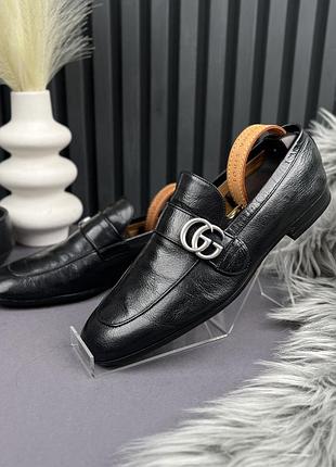 Gucci donnie double gg loafers мужские туфли лоферы кожа оригинал 42 eur