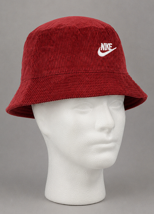 Панама вельветова nike sportswear bucket corduroy бордова бавоняна легка унісекс капелюх оригінал розмір l/xl   carhartt adidas puma stussy