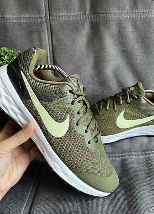 Кросівки nike revolution 6 next nature в оливковому кольорі🌿