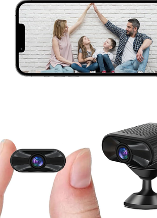 Міні-камера fjjvff 4k hd маленька камера wifi міні-камера трансляція наживо мобільний телефон додаток wi-fi камера з магнітною, міні-камерою з нічним