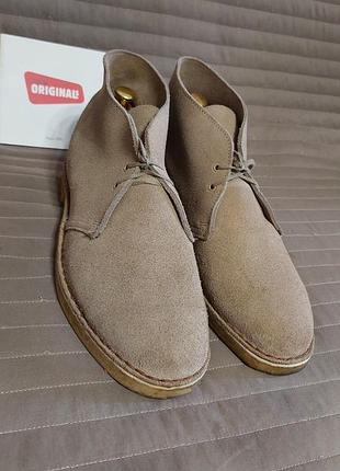 Замшевые clarks desert boots originals,  размер 43 -43,5.