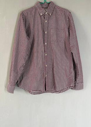Стильная мужская рубашка в клетку gap standard fit (размер m)