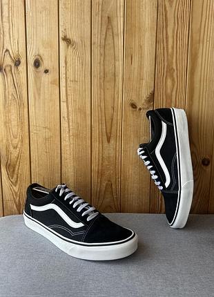 Чоловічі класичні чорно-білі кросівки кеди взуття vans old skool