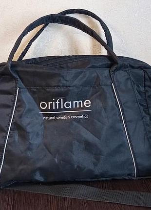 Чёрная сумка портфель с ремнем.oriflame