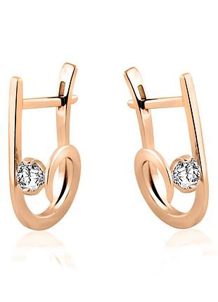 Сережки з червоного золота (з4968)