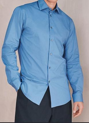 Мужская рубашка calvin klein slim fit (non iron) размер s