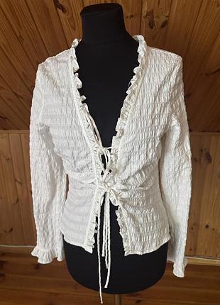Блуза на завʼязках zara