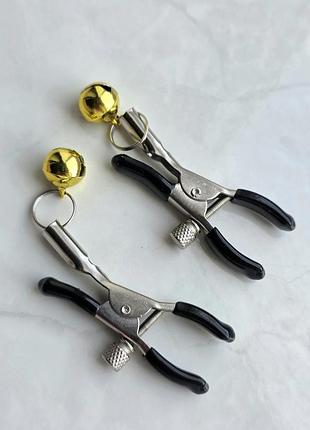 Зажим для сосків gold & black 3