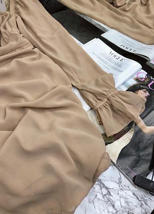 Бежева шифонова сукня батал na-kd xxl 2xl 9