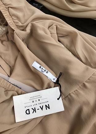 Бежева шифонова сукня батал na-kd xxl 2xl 6