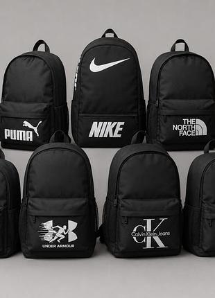 Рюкзак (чорний, велике біле лого nike) рюкзак (чорний, велике лого)