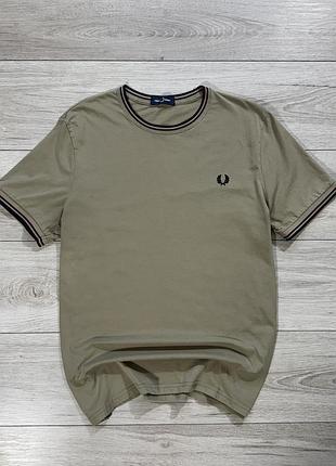 Оливкоав футболка фред пері fred perry twin tipped, l, оригінал