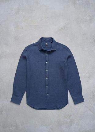 Льняная рубашка boggi milano × gran sasso