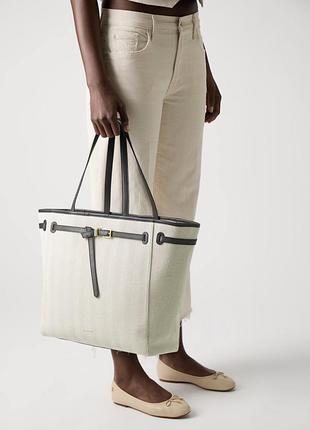 Большая сумка-тоут ted baker tafanie belted herringbone canvas tote bag (оригинал)