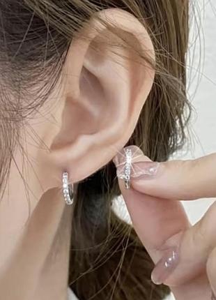Срібні сережки 925 нові/ серьги серебро 925