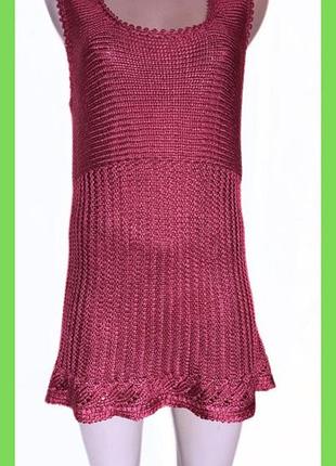 Женское вишневое красное туника топ майка мини платье 100% шелк. м, xl, l lauren ralph lauren шелковый топ майка платья мыны