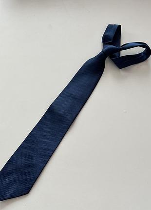 Синій галстук george, синя краватка george, темно-синій чоловічий галстук