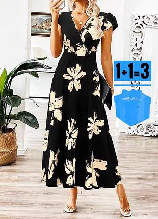 Довга сукня в квітковий принт shein 4xl батал