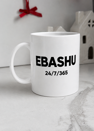 Чашка с принтом ebashu 24\7\365