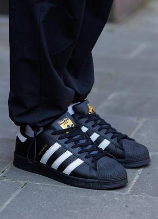 Кроссовки adidas superstar classic black white