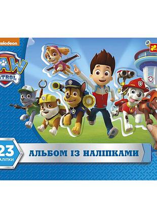 Альбом с наклейками "щенячий патруль" 10192004, 2 листа с наклейками