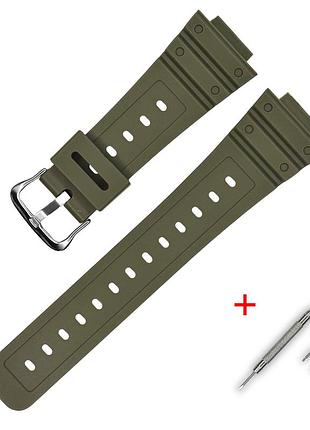 Ремінець для casio g-shock dw-5600 army green si