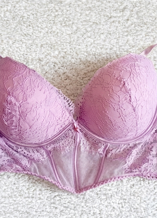 Ніжне мереживо та пуш-ап 💜 censored 🌸 бюстгальтер-корсет бюстьє ✨ чашка d-e 80e-85e