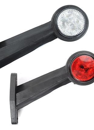 Габарит "ріжки" косий 15,5см 12/24v червоний+білий 5+5 led "mrt" л-052 (2шт)