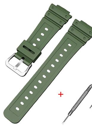 Ремінець для casio g-shock ga-2100/2110 army green si