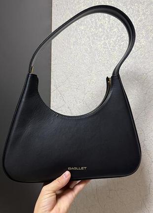 Сумка  bagllet сумка bg117 чорна шкіра