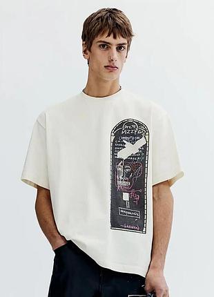 Футболка h&m × jean-michel basquiat × who decides war