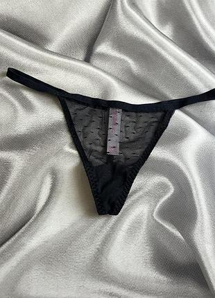 Чорні стрінги сіточка спереду від victorias secret