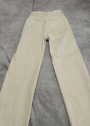 Джинси stradivarius молочні / кремові wide leg, нові, р. 34 (xs), 36 s